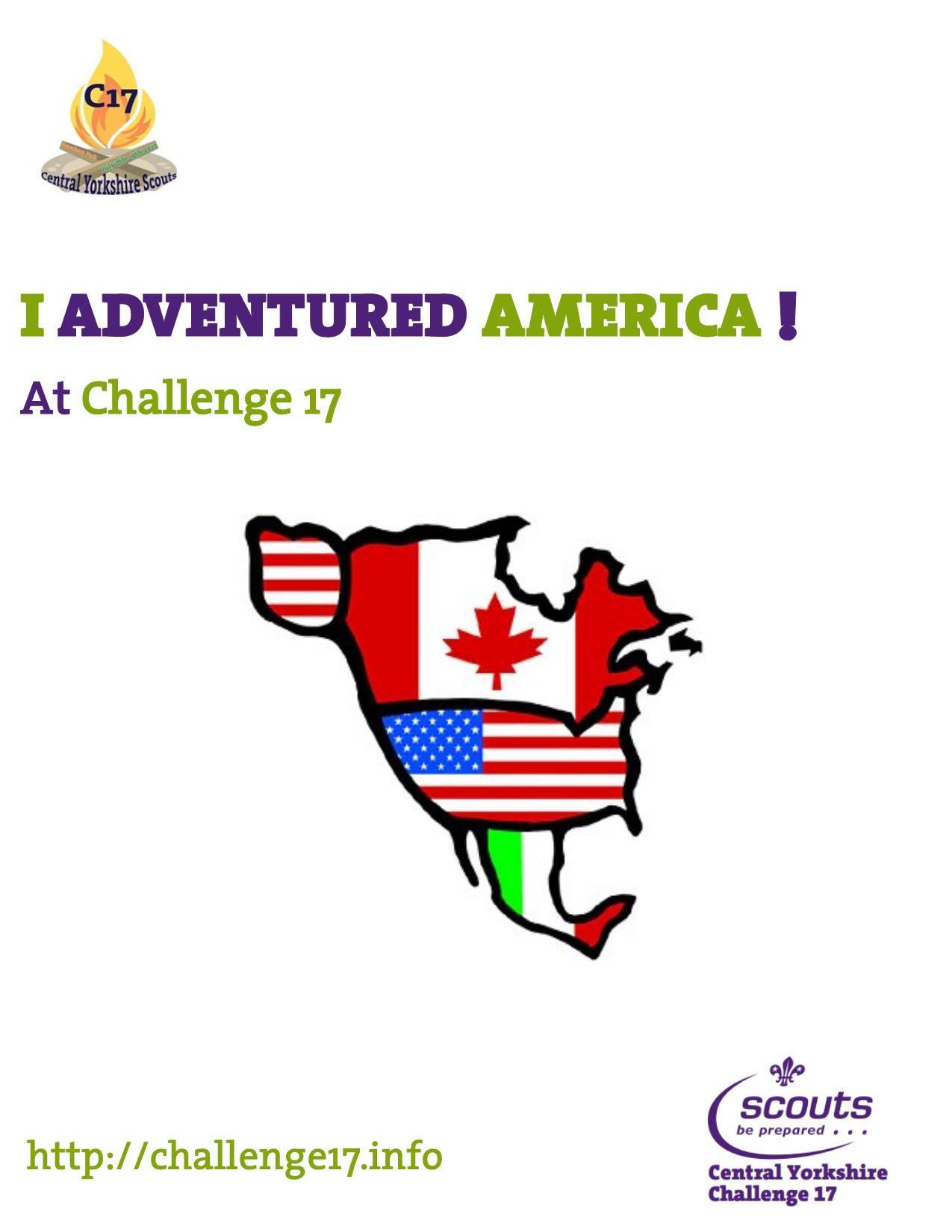 I adventured America at Challenge 17; what will you do?...